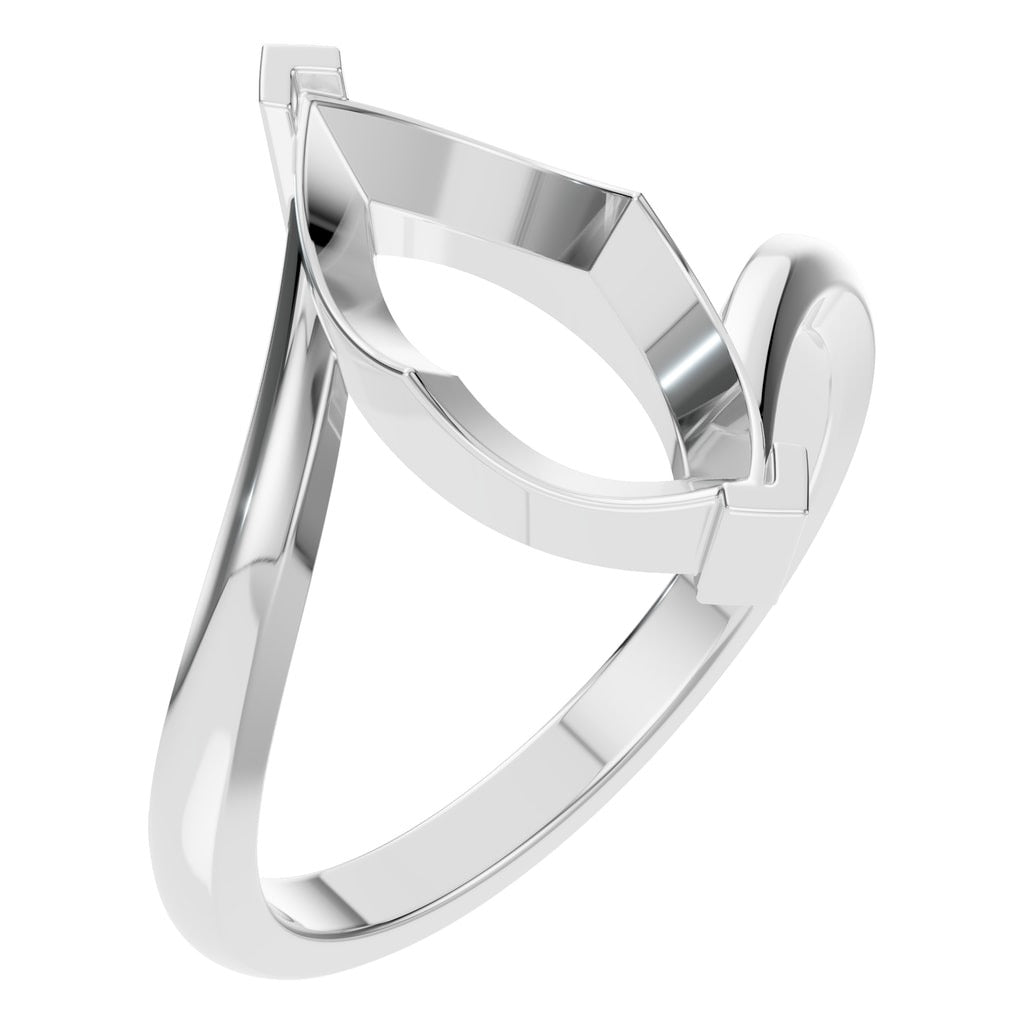 RI-5694 White Gold Ring UNSET - Main View