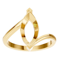 RI-5694 Yellow Gold Ring UNSET - Front View