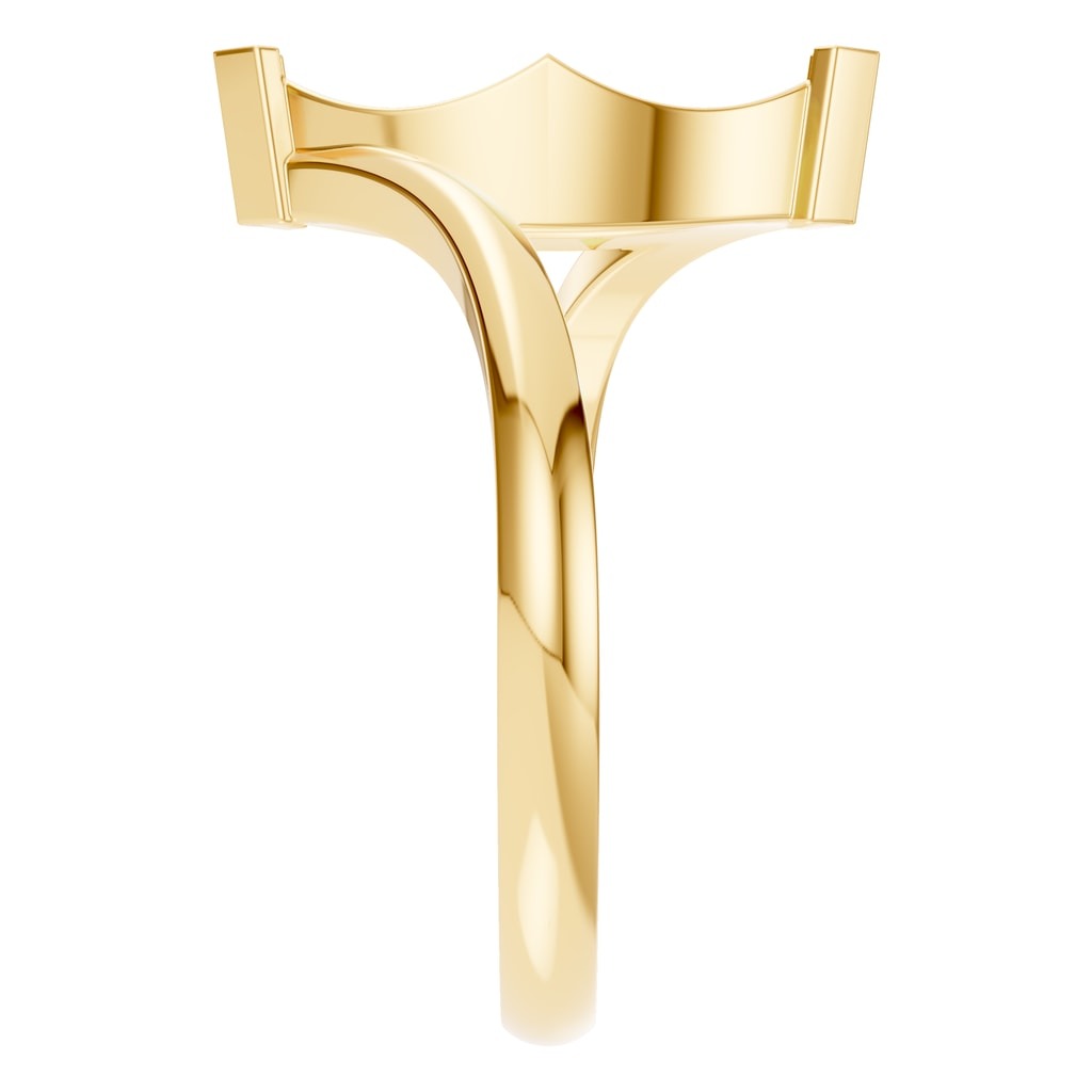 RI-5694 Yellow Gold Ring UNSET - Side View