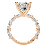RI-5793 Rose Gold Ring SET - Top View