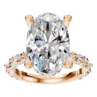 RI-5793 Rose Gold Ring SET - Front View