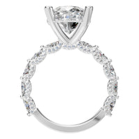 RI-5793 White Gold Ring SET - Top View
