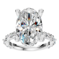 RI-5793 White Gold Ring SET - Front View