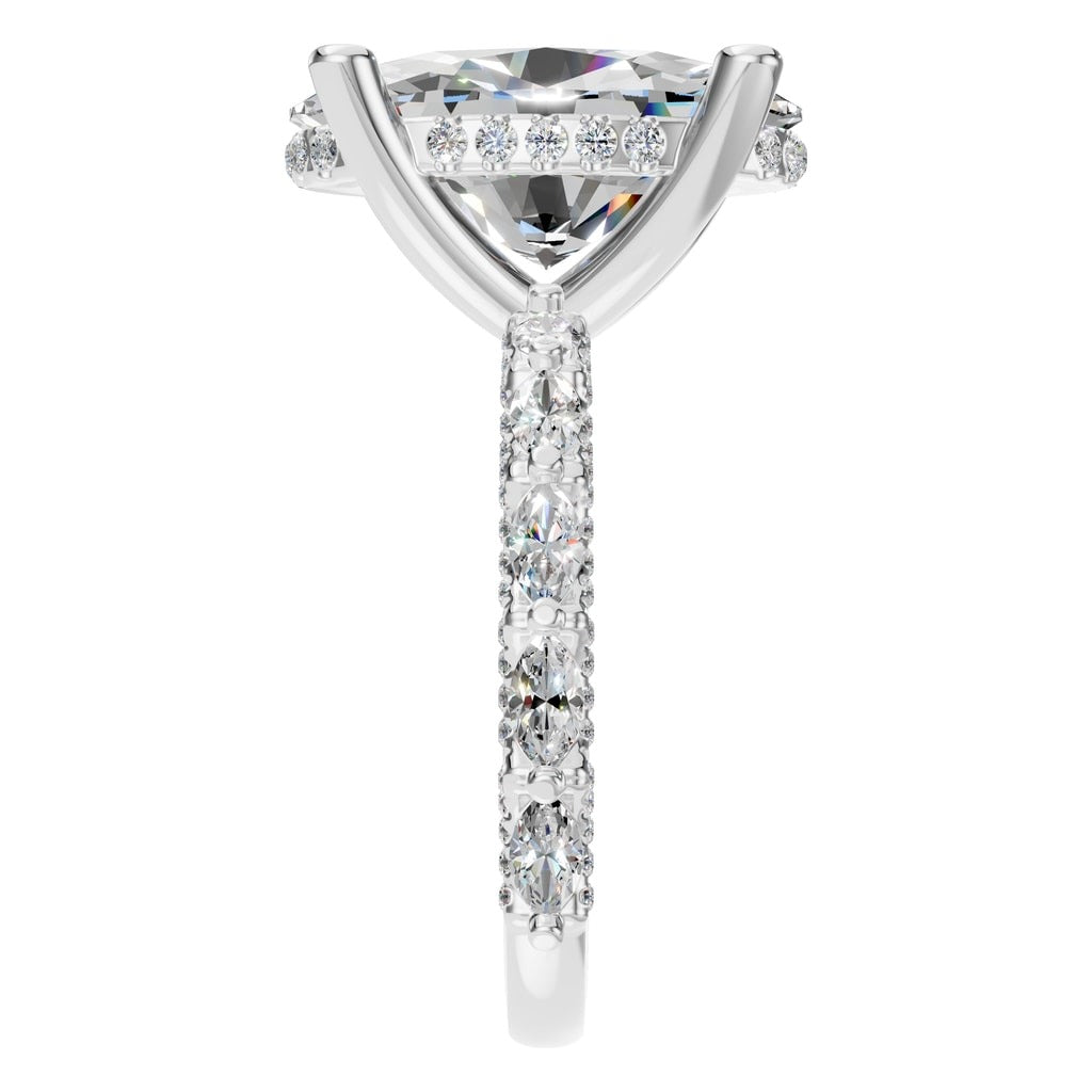 RI-5793 White Gold Ring SET - Side View