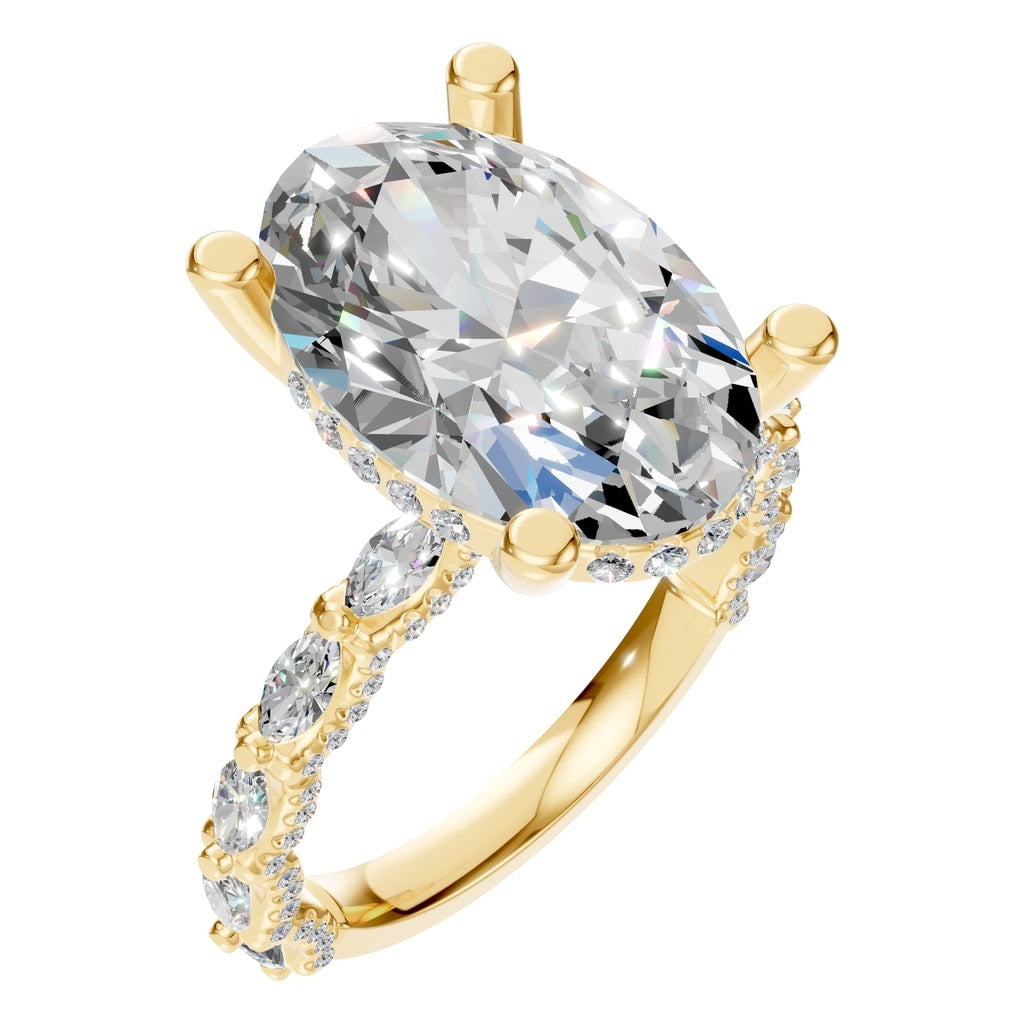 RI-5793 Yellow Gold Ring SET - Main View
