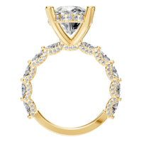 RI-5793 Yellow Gold Ring SET - Top View