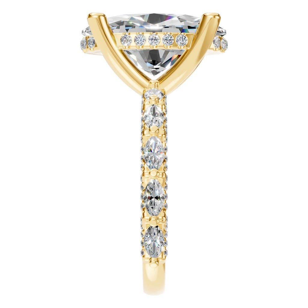 RI-5793 Yellow Gold Ring SET - Side View