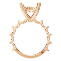 RI-5793 Rose Gold Ring UNSET - Top View