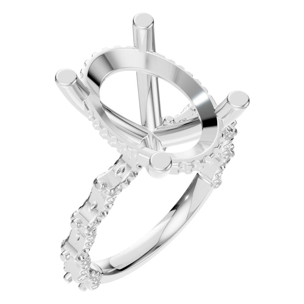 RI-5793 White Gold Ring UNSET - Main View