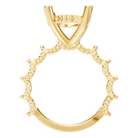 RI-5793 Yellow Gold Ring UNSET - Top View