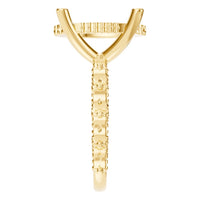 RI-5793 Yellow Gold Ring UNSET - Side View