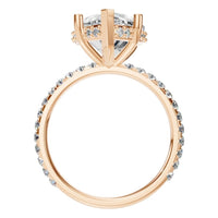 RI-5876 Rose Gold Ring SET - Top View