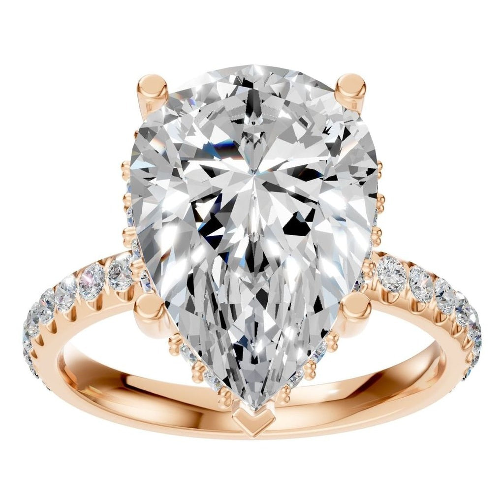 RI-5876 Rose Gold Ring SET - Front View