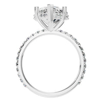 RI-5876 White Gold Ring SET - Top View