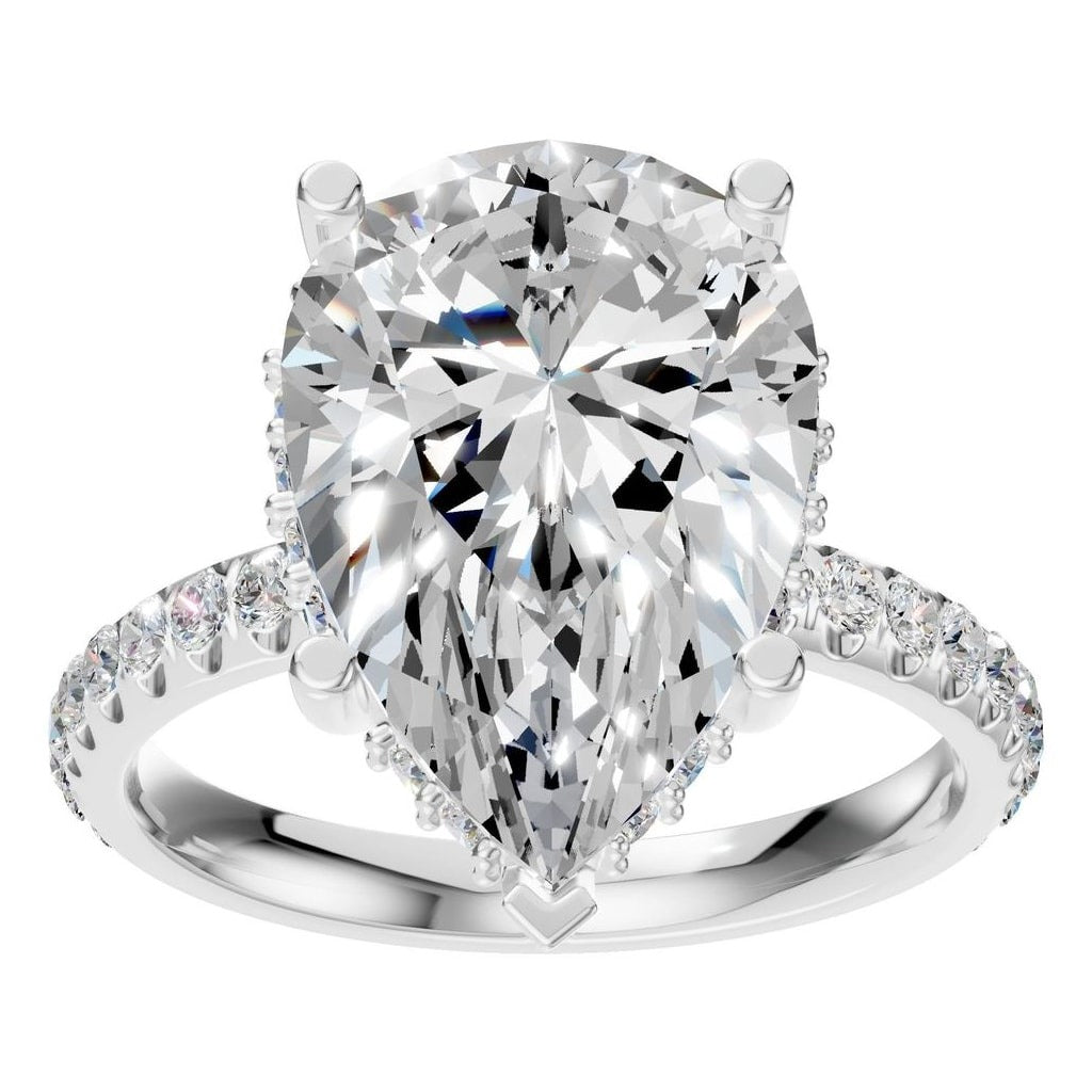 RI-5876 White Gold Ring SET - Front View