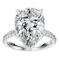 RI-5876 White Gold Ring SET - Front View
