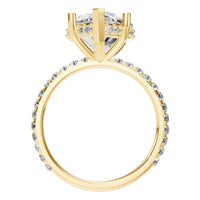 RI-5876 Yellow Gold Ring SET - Top View