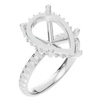 RI-5876 White Gold Ring UNSET - Main View