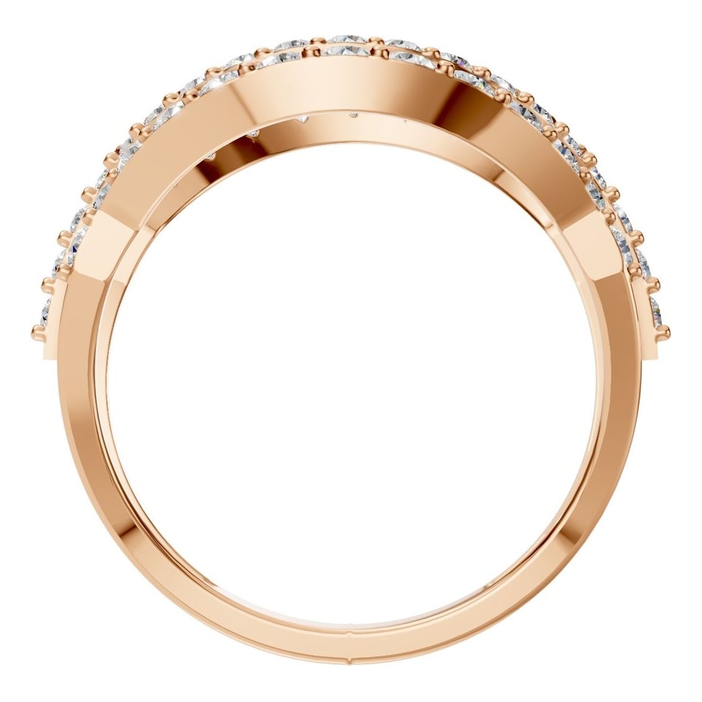 RI-5885 Rose Gold Ring SET - Top View