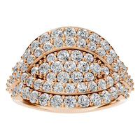 RI-5885 Rose Gold Ring SET - Front View