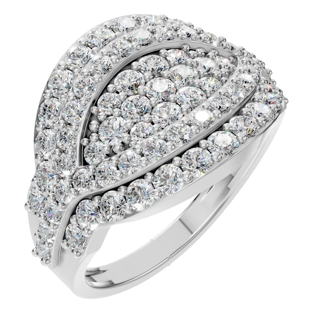 RI-5885 White Gold Ring SET - Main View