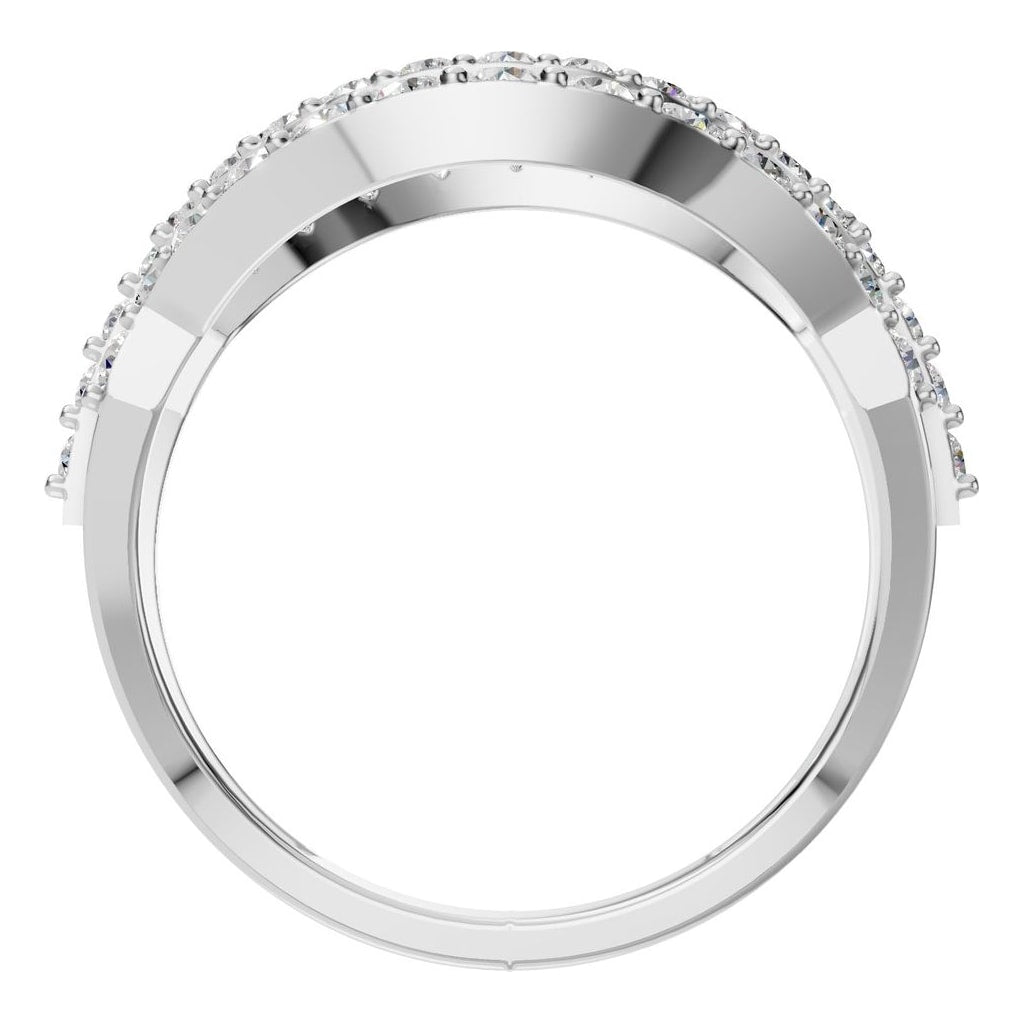 RI-5885 White Gold Ring SET - Top View