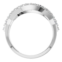 RI-5885 White Gold Ring SET - Top View