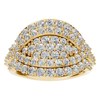 RI-5885 Yellow Gold Ring SET - Front View