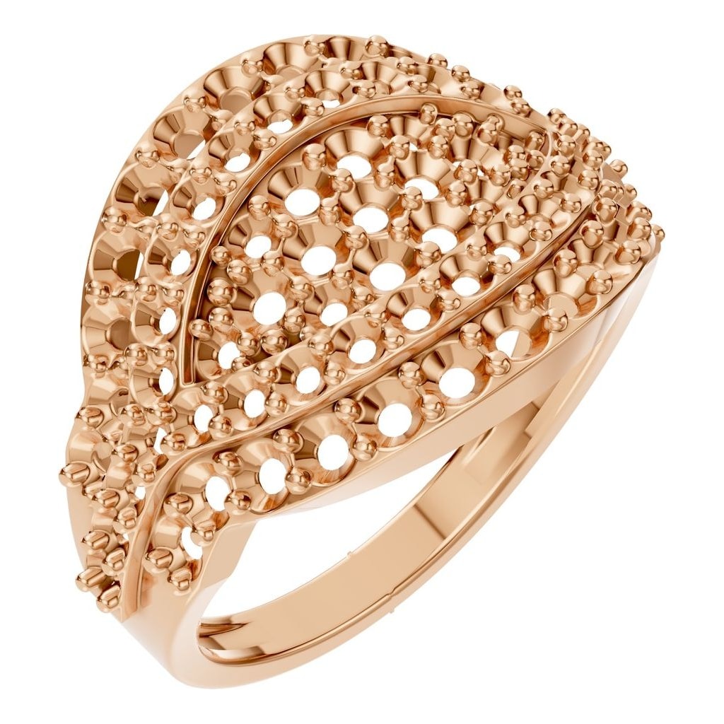 RI-5885 Rose Gold Ring UNSET - Main View