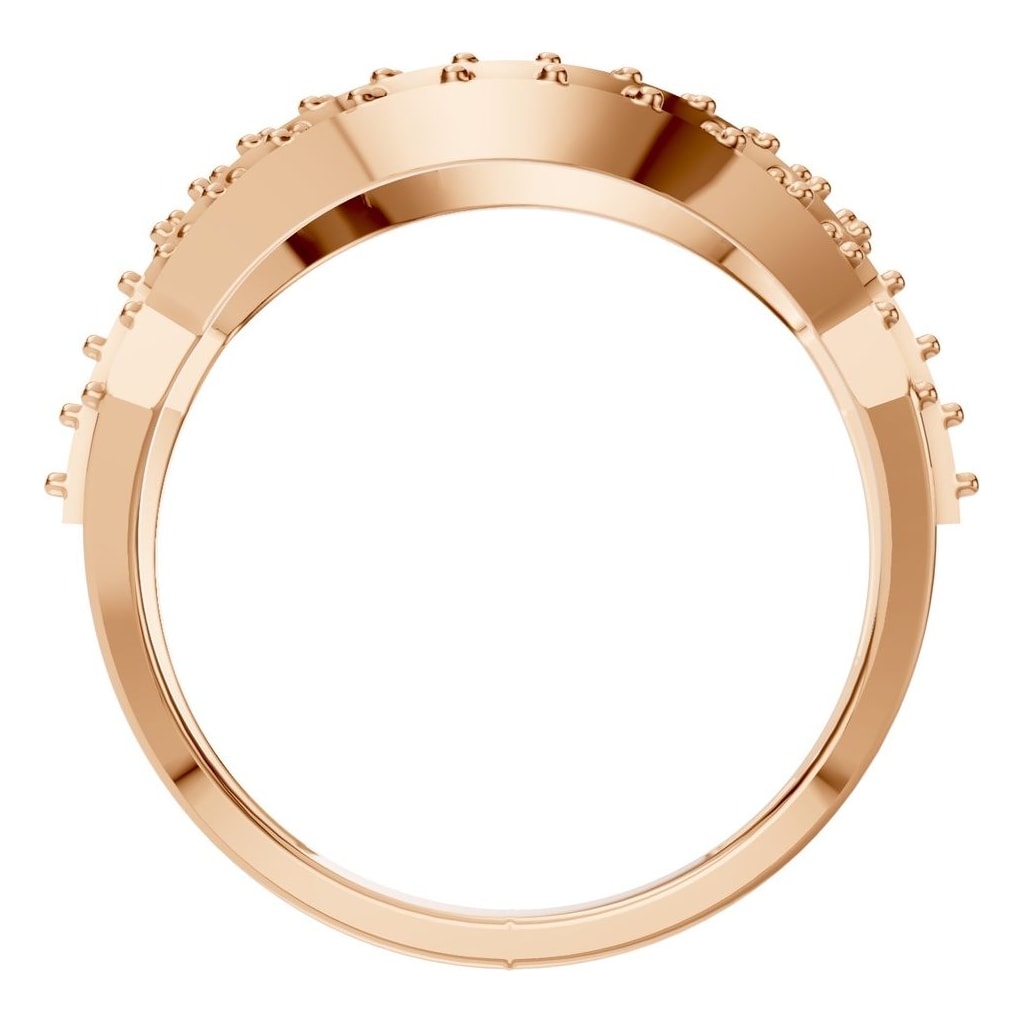 RI-5885 Rose Gold Ring UNSET - Top View