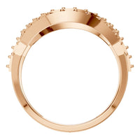 RI-5885 Rose Gold Ring UNSET - Top View