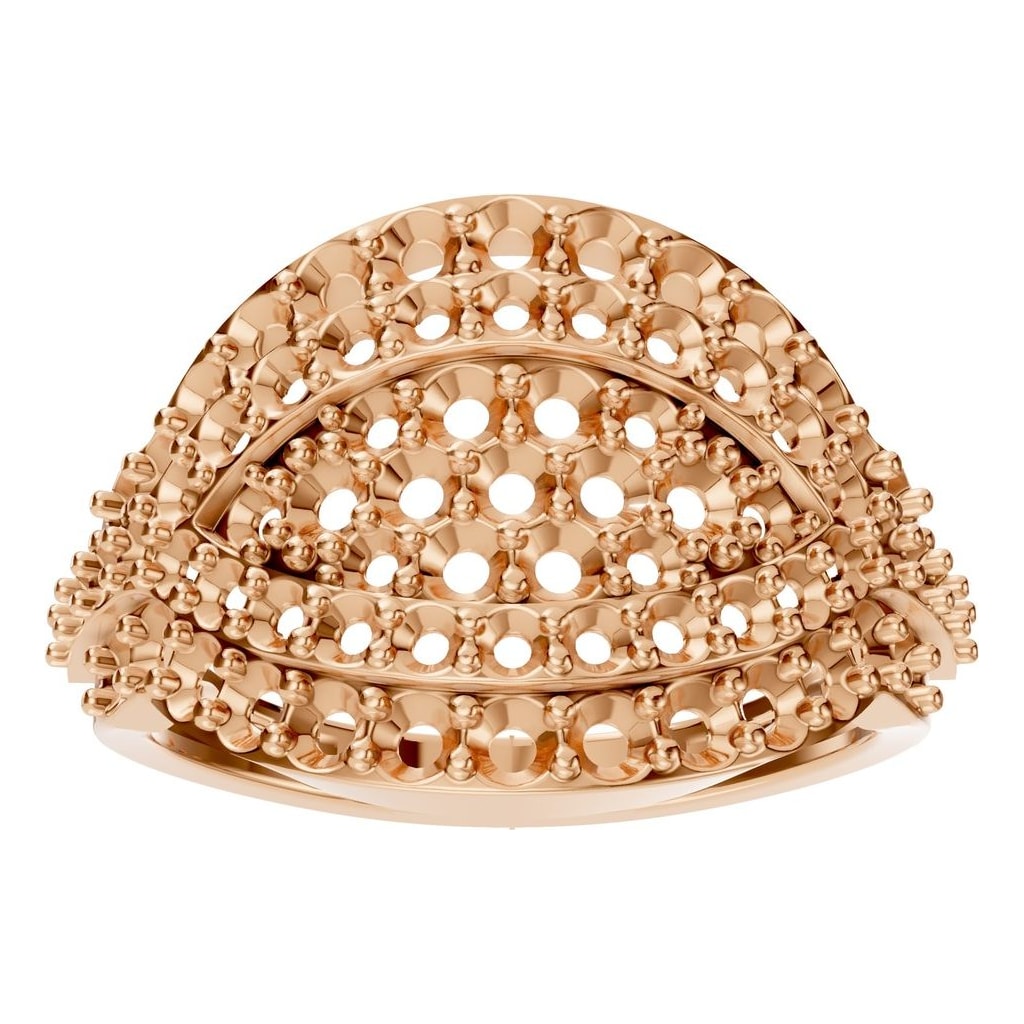 RI-5885 Rose Gold Ring UNSET - Front View