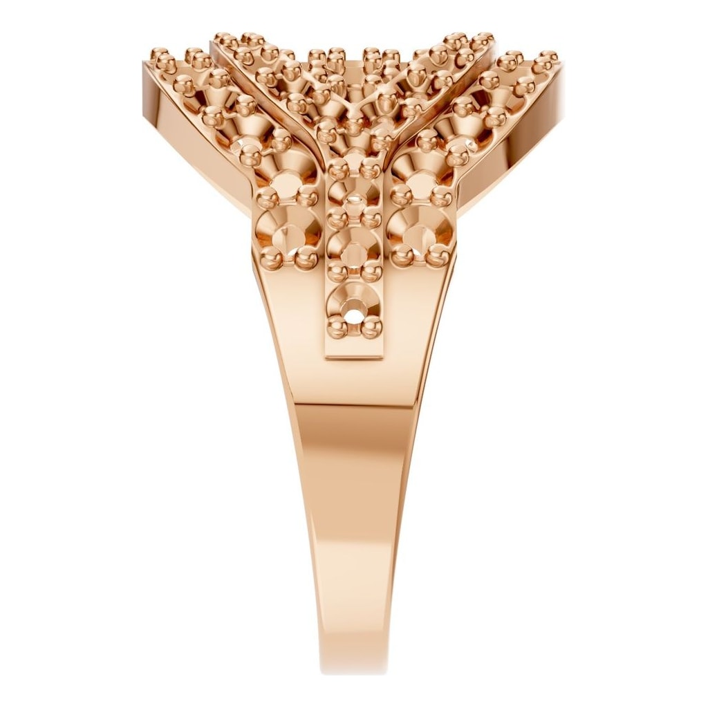 RI-5885 Rose Gold Ring UNSET - Side View