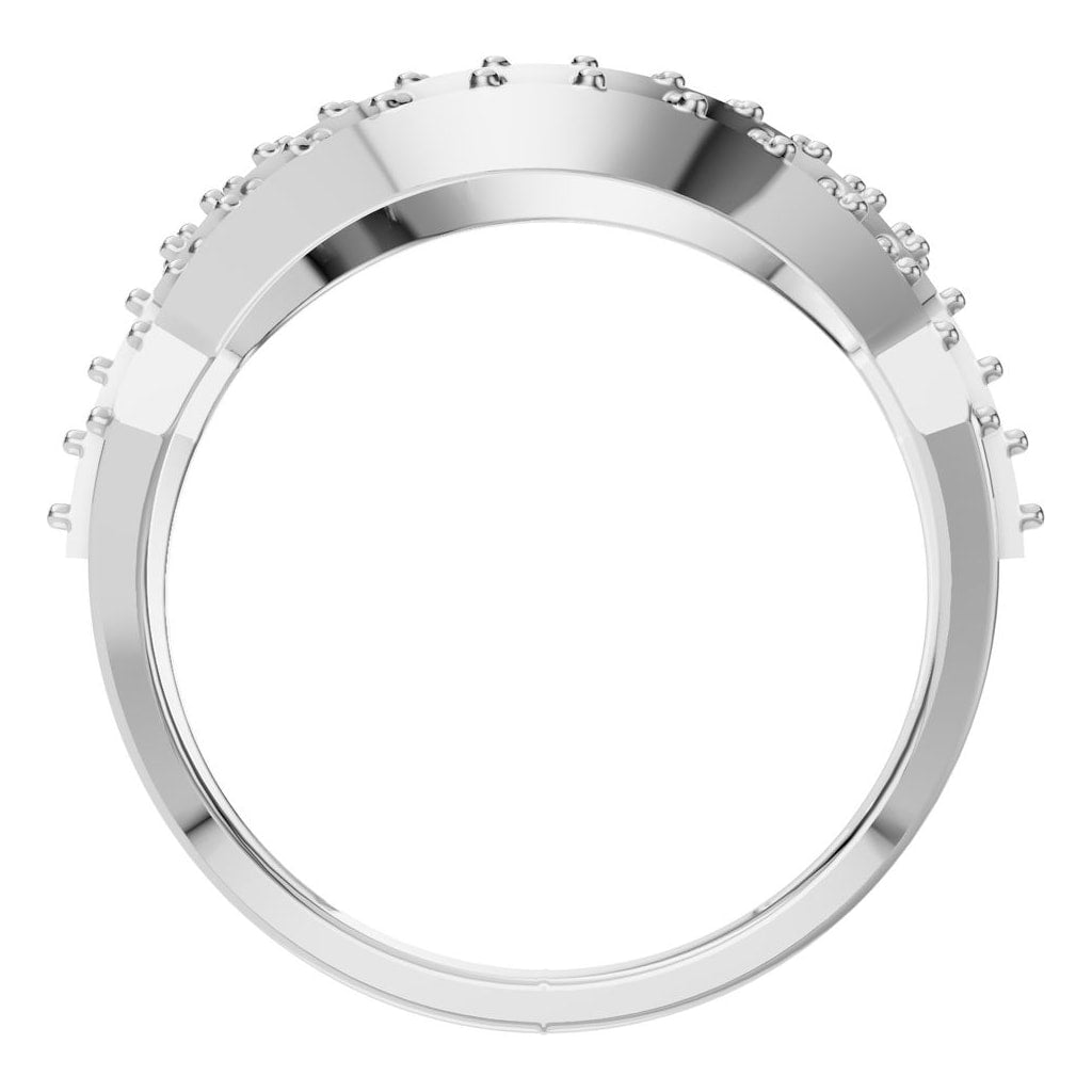 RI-5885 White Gold Ring UNSET - Top View