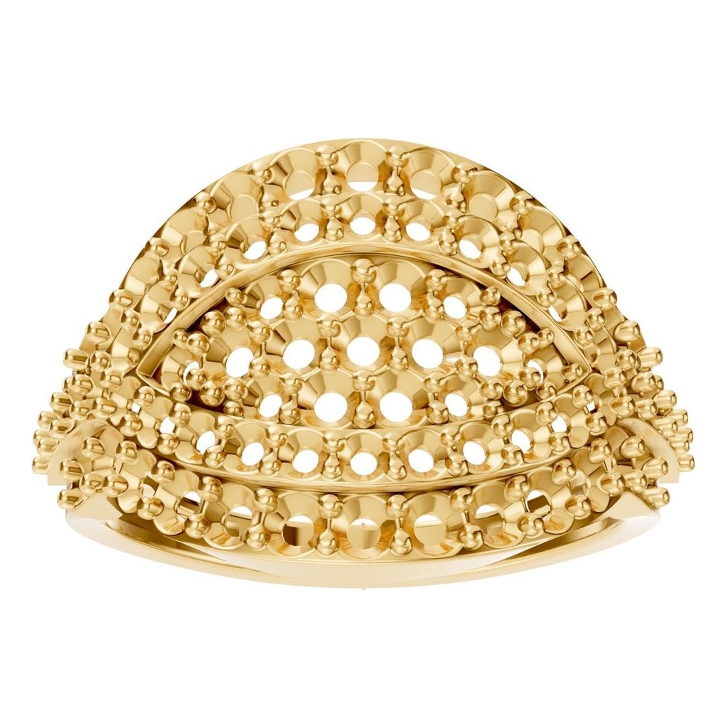 RI-5885 Yellow Gold Ring UNSET - Front View