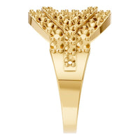 RI-5885 Yellow Gold Ring UNSET - Side View
