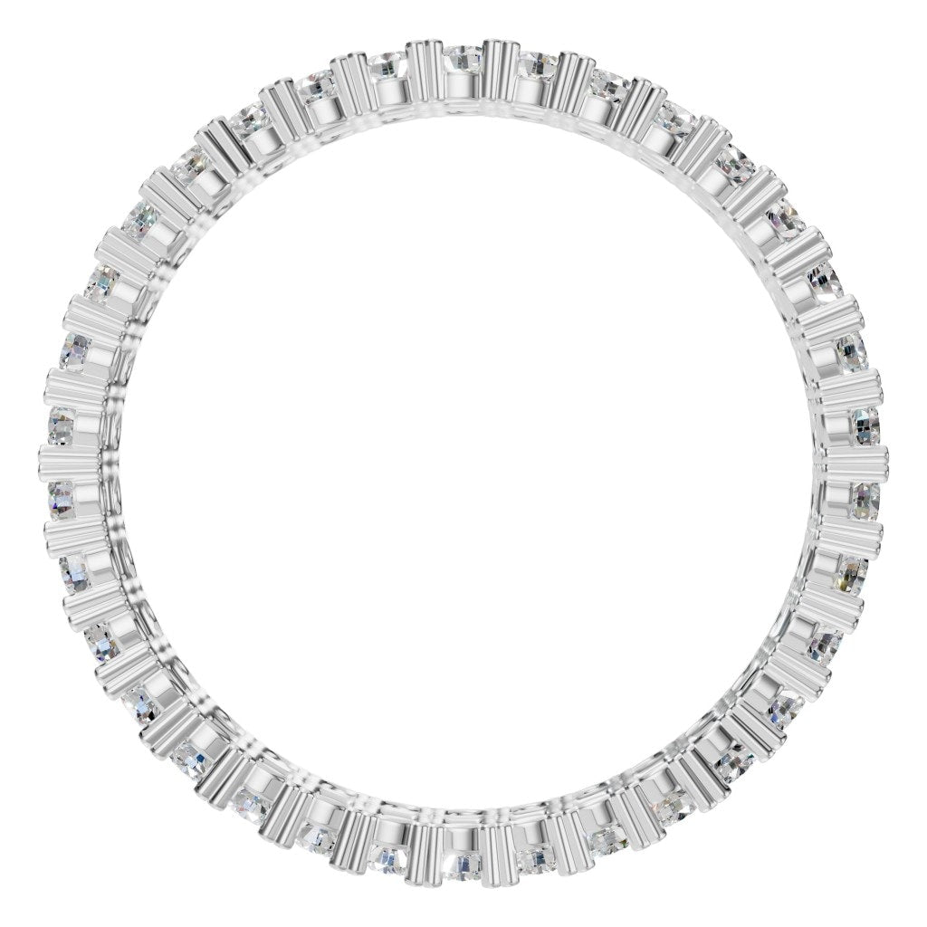 RI-6034 White Gold Ring SET - Top View