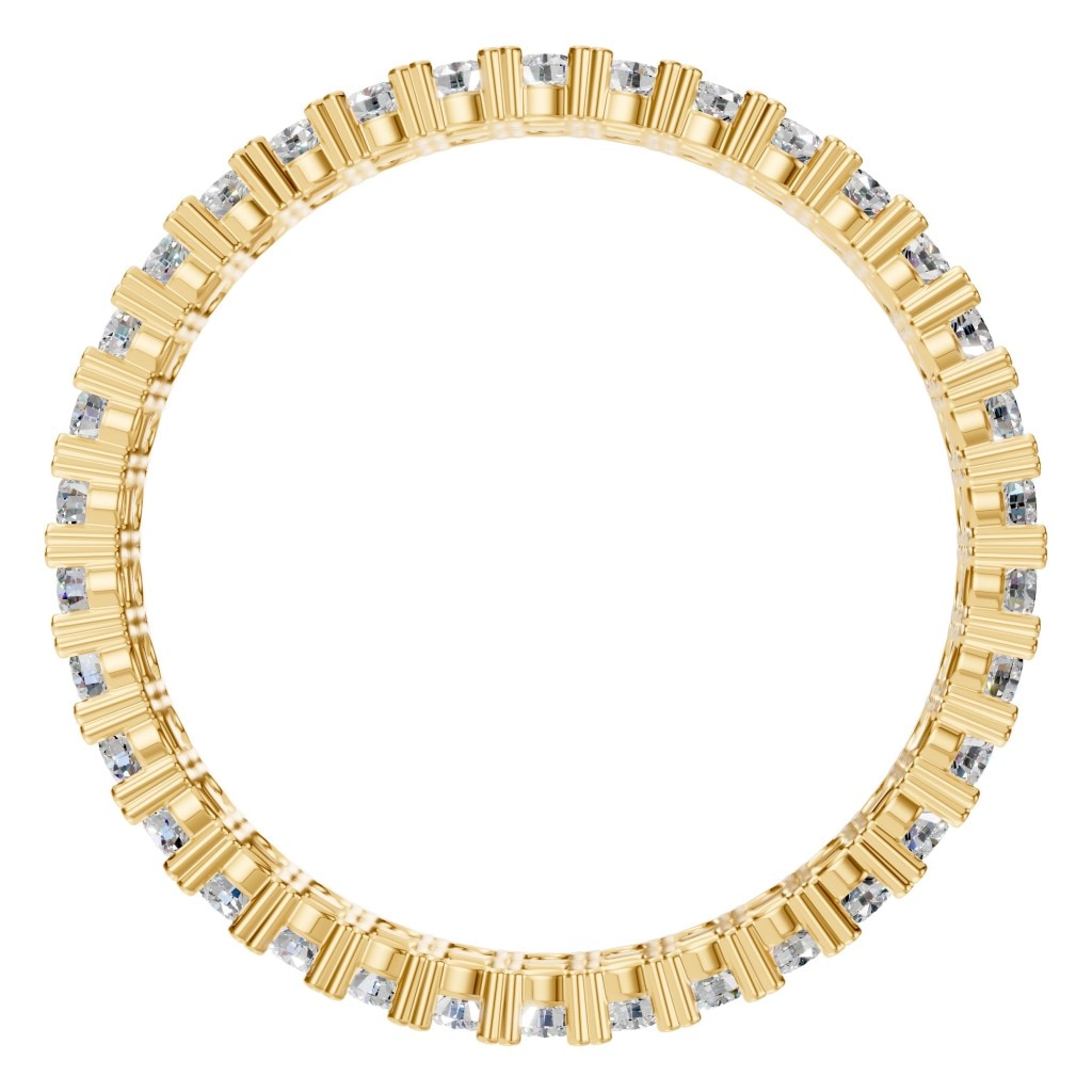 RI-6034 Yellow Gold Ring SET - Top View