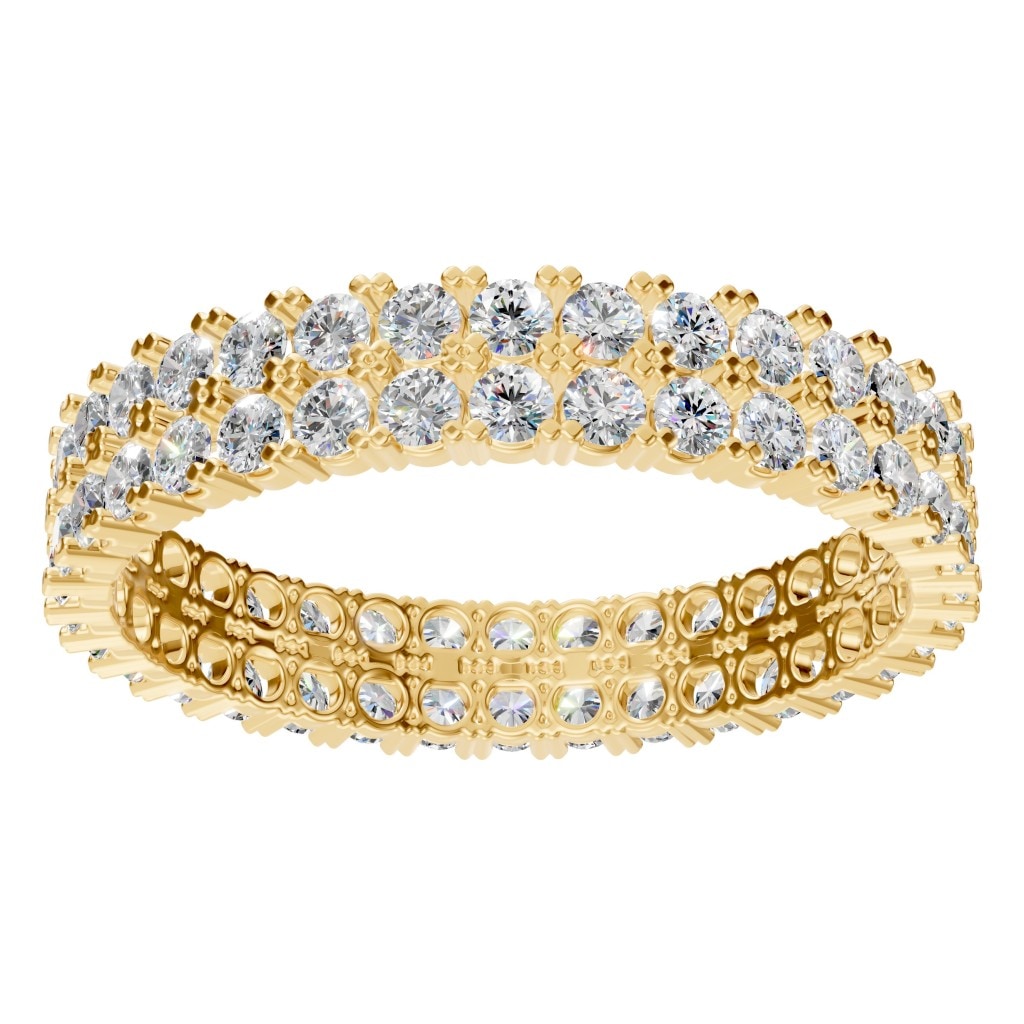 RI-6034 Yellow Gold Ring SET - Front View