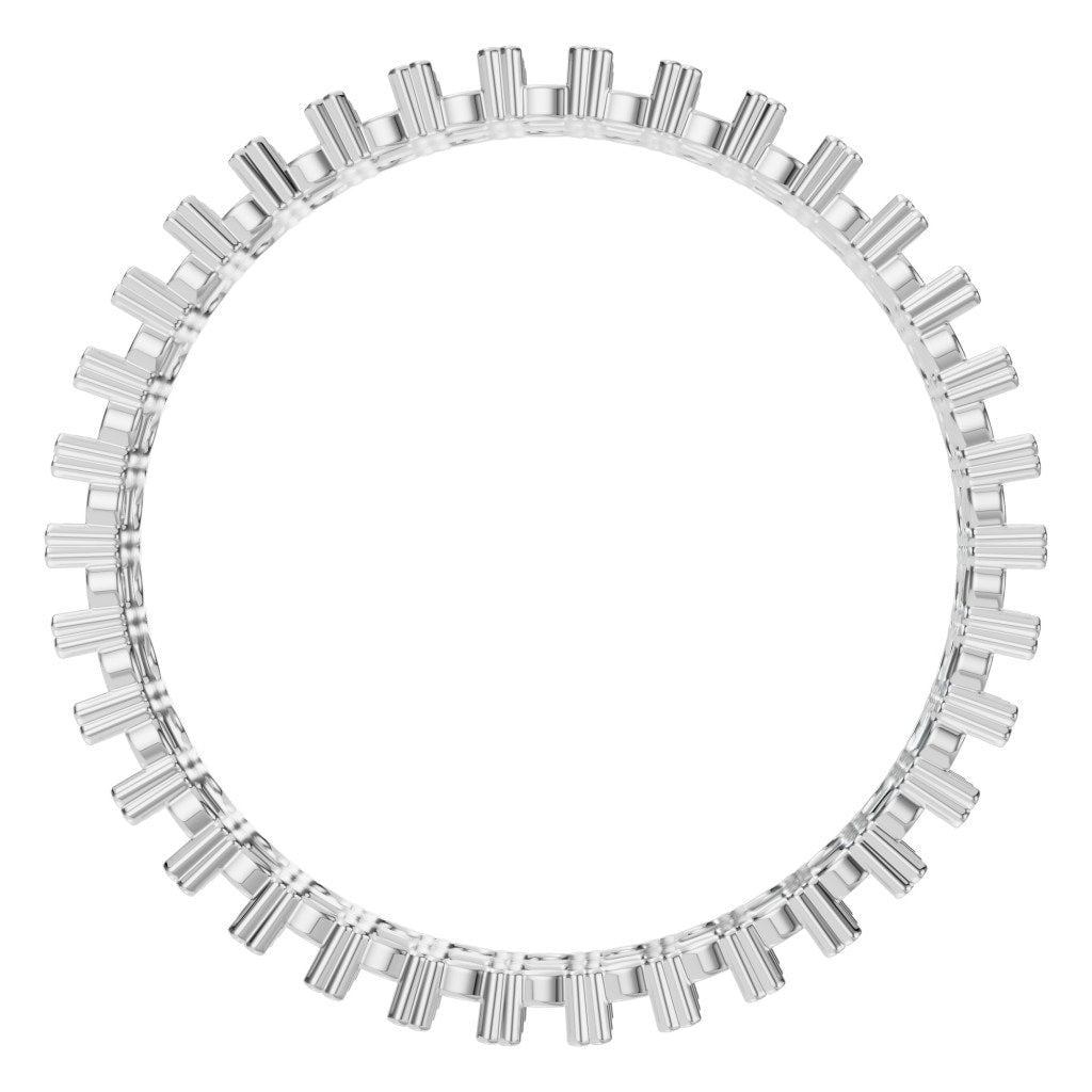 RI-6034 White Gold Ring UNSET - Top View