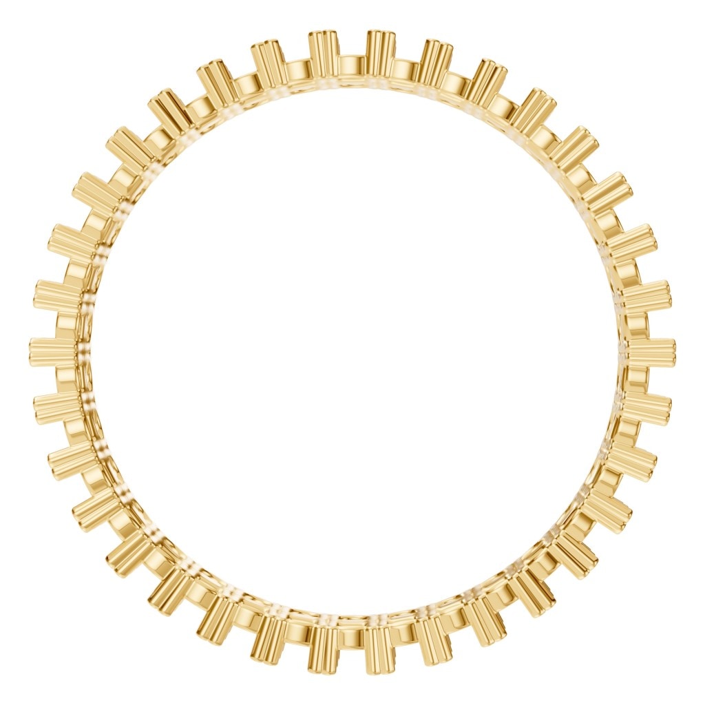 RI-6034 Yellow Gold Ring UNSET - Top View