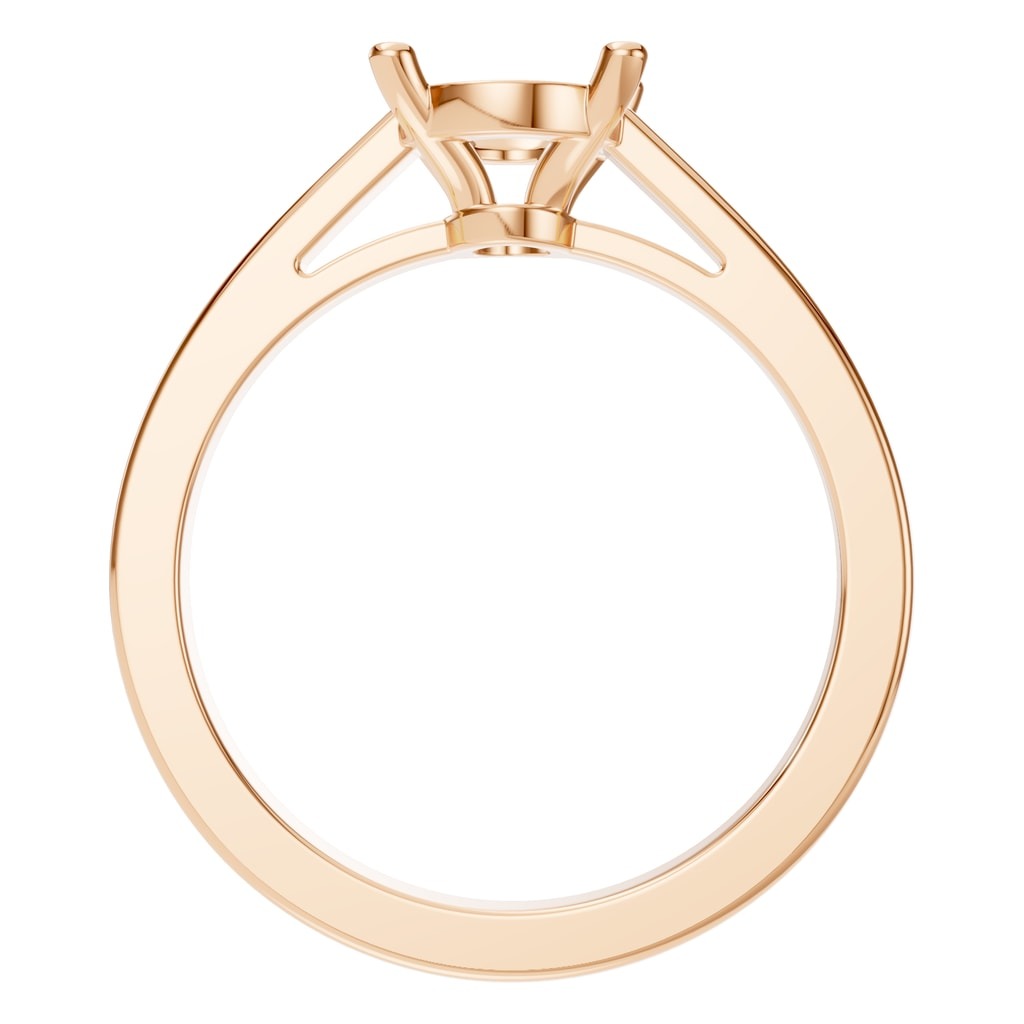 RI-6317 Rose Gold Ring UNSET - Top View