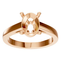 RI-6317 Rose Gold Ring UNSET - Front View