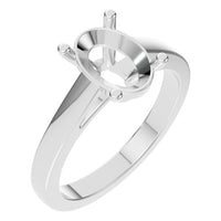 RI-6317 White Gold Ring UNSET - Main View