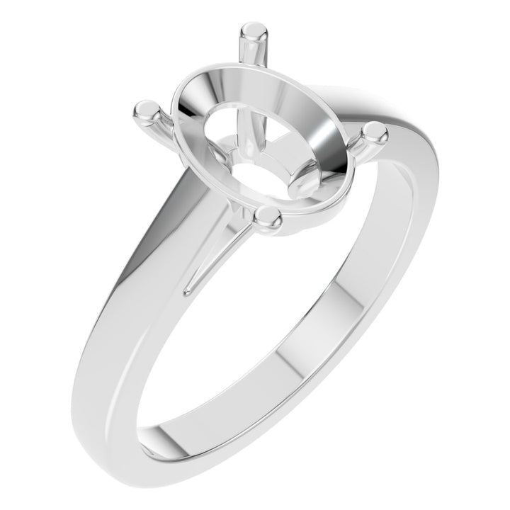 Solitaire Ring Mounting - Oval 7.91x5.56mm