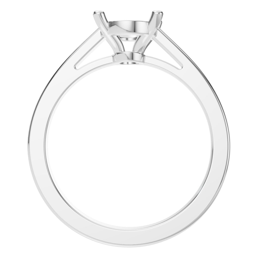 RI-6317 White Gold Ring UNSET - Top View