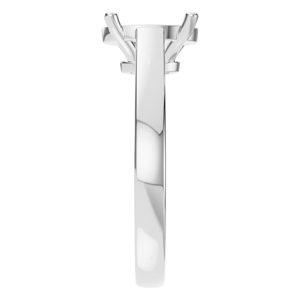RI-6317 White Gold Ring UNSET - Side View