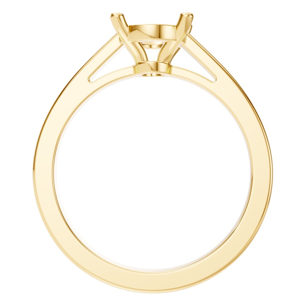 RI-6317 Yellow Gold Ring UNSET - Top View