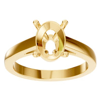 RI-6317 Yellow Gold Ring UNSET - Front View