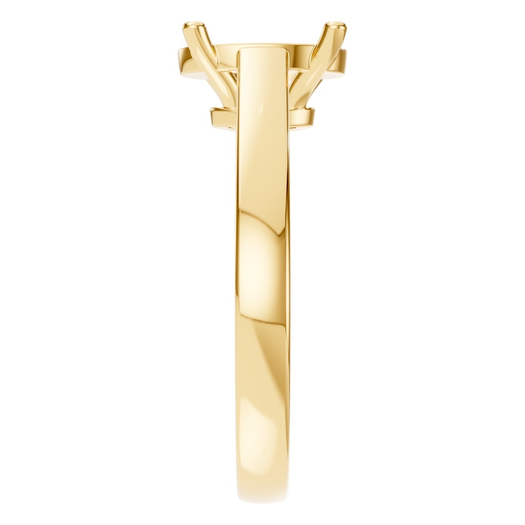 RI-6317 Yellow Gold Ring UNSET - Side View